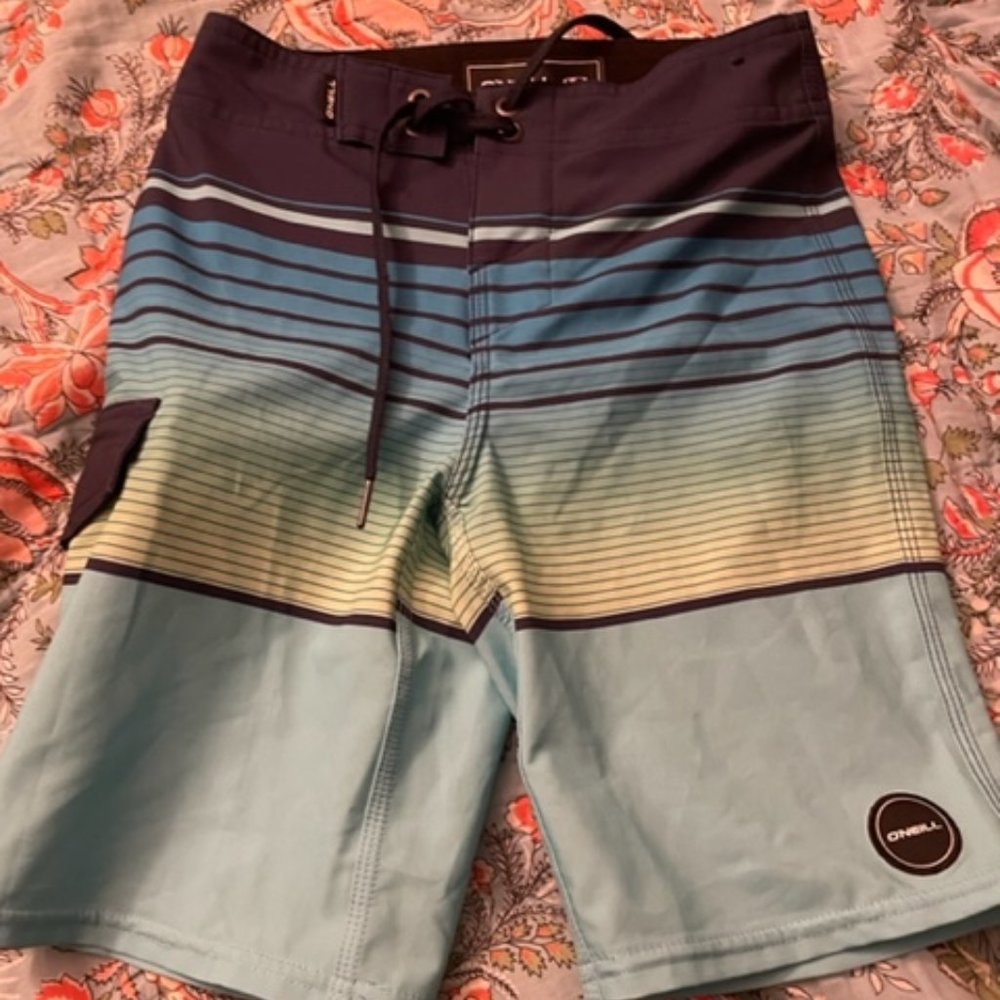 O'Neill Boy's Swim Trunks Lennox Stretch (Big Kids) Sky Blue 22 (about an 8)
